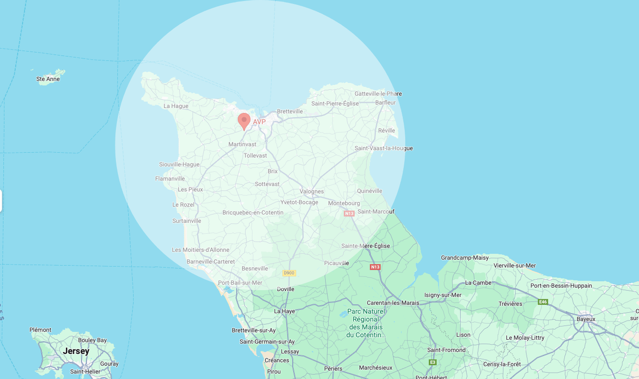 Zone d'intervention de AVP Rénovation à Cherbourg en Cotentin